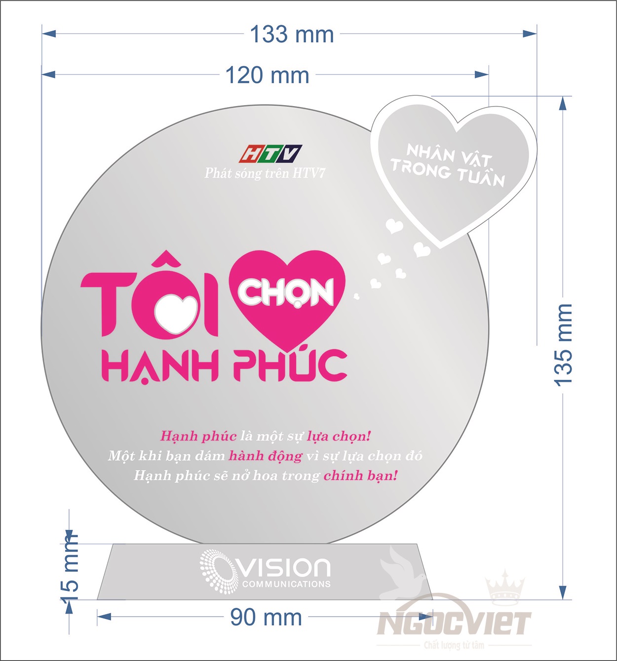 Kỷ niệm chương thủy tinh HTV